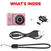 Mini 1080P Digital Camera with Screen - Compact Bodycam for Kids and Sports