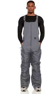 [Arctic Quest] Mens Insulated Snow and Ski Bib Overalls Snow Pants Snowboard Mens Overalls for Fishing, Hunting, Snowmobiling