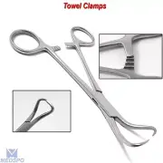 Surgical Backhaus Towel Clamp Forceps Locking Pliers Veterinary Lab Instruments