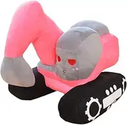 Generic Excavator Stuffed,Plush Digger Truck,Excavator Plush Toy,Construction Toy for Toddlers, Pink