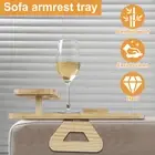 Wood Couch Arm Tray Portable Sofa Arm Table Clip Stable Sofa Armrest Tray MaAmi
