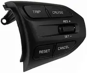 DEMULAX Car Cruise Control Button, for Kia, for RIO K2, for Picanto 2018-2020, for Stonic Car Steering RH Remote Cruise Control Switch 96720G6010 Volume Switch Button Vehicle Speed Control Button(BLAC