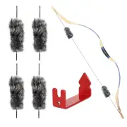 Archery Bow String Silencers - 2 Pair Rabbit Fur String Dampener & String Sep...