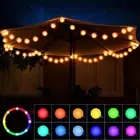 Patio Umbrella String Lights, 12 RGB LED Color 8 Novel Modes Color Change Globe