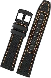 [TEMKIN] 22mm Canvas Rubber Watch Strap Men Wrist Band Bracelet For MIDO For M038 For M038431a For Tissot Series Soft Watchband Bracelet