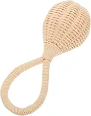 CHICAMPERA Rattle Hand Bell Hand Rattle Rattle Hand Rattle Shaker Shaker Bell Hand Rattle Rattle for Rattan Beige