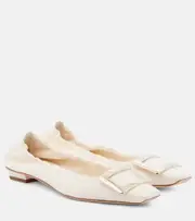[Roger Vivier] Roger Vivier Belle Vivier leather ballet flats AU 5 white