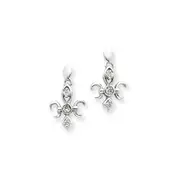 14k WG Dia Dangle Earrings