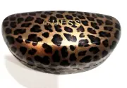 Guess Large Leopard Clam Shell Sunglasses Hard Case