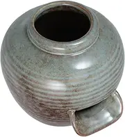 Kisangel Fountain Flowing Water Clay Pot Indoor Waterfall Mini Ornaments Decoration Fish Tank Outdoor Ornaments Table Top Fountain Water Fountains Indoor Fountain Spout Jar Ceramics