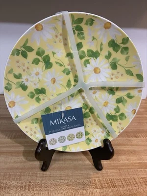 Mikasa Pastel Petals Heatherlee Chan Bone China Salad Plates 9” Set Of 4