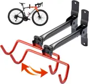 PHUNAYA Bike Hanger Wall Mount Bike Hook Horizontal Foldable Bicycle Holder G...