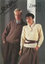 Robin Knitting Pattern 14387 His & Hers Sweaters 4Ply 30"-44"