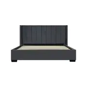 Hotshoppa Mayfair Charcoal Velvet Bed Frame Queen