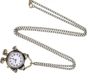 [SAFIGLE] Vintage Alloy Quartz Pocket Watch Retro Design Creative Fashion Accessory for and Collectors Durable and Practical with Unique Charm
