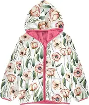 [GuoChe] Boys Winter Coats Sherpa Lined Vintage Flowers Rustic Fleece Jacket Toddler Boy Peach Baby Girl Clothes Tops 3-10T