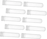 LIFKOME 10Pcs Clear Test Tubes with Lids Portable Plastic Storage Tubes for Candy Beads and Items Reusable Containers with Caps for Easy Organization