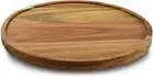9" Acacia Wood Lazy Susan Organizer Kitchen Turntable for Cabinet Pantry Tabl...
