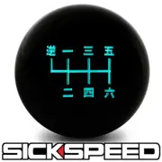 BLACK SHIFT KNOB TEAL JAPANESE NUMBERS SPEED SHORT THROW SHIFTER 10X1.5 K14