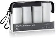 Zcctd 5pcs Travel Bottles Set Leak Proof Squeezable Silicone Travel Bottles 15-80ml with TSA Clear Travel Bag