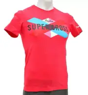Rapha Super Cross T-Shirt Men X-SMALL XS Pink Cotton Short Sleeve Cyclocross CX