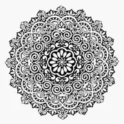 57X57CM Removable Vinyl Mandala Pattern PVC Wall Stickers - 1