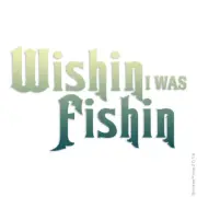 Wishing I Was Fishing, Vinyl Decal Sticker, 40 Patterns & 3 Sizes, #1707