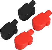 BESTYASH 4pcs Battery Terminal Covers Insulated Protectors for Positive Negative Posts Color Coded Caps for Cars Trucks Motorcycles Easy Installation Moisture Shielding