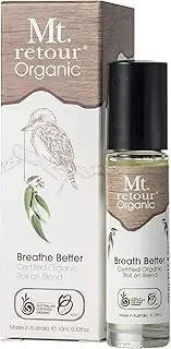 Mt Retour Organic Breathe Better Blend Essential Oil Roll On, 10 Milliliter