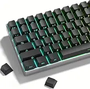 dagaladoo Black keycap Set,Shine Through keycaps 60 75 Percent, Japanese Style PBT Key caps,Double Shot Custom keycaps,Cherry Profile Keyboard caps for Mechanical Keyboards(only keycap)