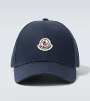 [Moncler] Moncler Logo canvas baseball cap One Size blue