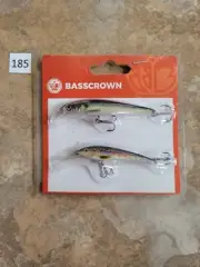 Item #185 Basscrown Lures 2pack crankbait, jerkbait, fishing, bait, bass