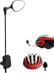 Bike Helmet Mirror, Helmet Rear Mirror Handlebar Mount, Durable Helmet Rear View Mirror Safety Mountain Road Bike