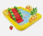 Intex Fun 'N Fruity Outdoor Inflatable Kiddie Pool Play Center with Water Slide