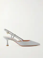 [Gianvito Rossi] Gianvito Rossi - Ascent 55 Leather Slingback Pumps - Gray - IT37 IT 37 Gray