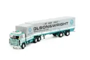TEKNO 83397 Olson & Wright Scania 141 Curtain Refrigerated Tilt Trailers 1:50