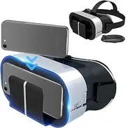 Virtual Reality Glasses - Wireless 3D Vr Glasses, Foldable Headset | Comfortable Glasses Extended Wear, Immersive 3D Goggles core and Movies, Vr Headset for Watching Movies Panoramic Glasse