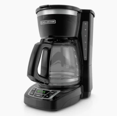 BLACK+DECKER 12-Cup Digital Coffee Maker Programmable Washable Basket Filter