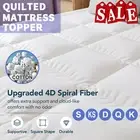 1000GSM Cotton Blend Pillowtop Mattress Topper Pad Fully Fitted Underlay Cover