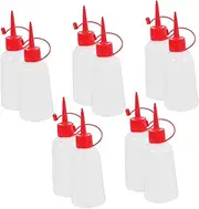 HOMSFOU Set of 10 Acrylic Paint Squeeze Bottles with 100ml for Craft Projects Liquid Storage