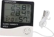 Digital Thermometer Humidity Monitor for Fish Tank Aquarium LCD Display Accurate Temperature Humidity Readings for Home Office Greenhouse More Random Color