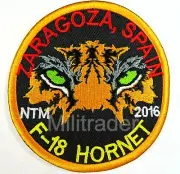 NATO Tiger Meet (NTM) 2016 F-18 Hornet Zaragoza, Spain Patch (Tiger Eyes)