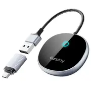DriFox A22 Wired to Wireless Carplay Adapter, Plug & Play, Auto-Connect, 5.8GHz Fast Data Transmission, Voice Assistant