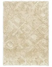 [LOOPSIE] Kitz Diamond Shag Rug in Beige