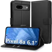 Case Compatible with Google Pixel 8a 6.1", Premium Protective Wallet Card Flip