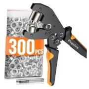 Grommet Tool Kit of 3/8 Inch,Grommet Kit (10MM) 300PCS Grommets Manual Eyelet