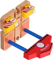 HOOTNEE Wooden Railway Station Platform Playset Educational Train Building Accessory for Creative Model Play Material for Hours of Engaging Fun and Learning