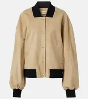 [Khaite] Khaite Spence suede bomber jacket AU 12 beige