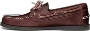 [Sebago] Mens Dockside Portland Waxed Boat Shoes Brown UK 6.5/AU 6.5