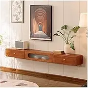 TV Stand Chinese-Style Wall Mounted TV Cabinet - Floating TV Stand with Door for Living Room Home TV Cabinet(200x24x20cm)